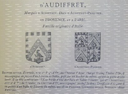 AUDIFFRET, d'AUDIFFRET, d'AUDIFFRET-PASQUIER.