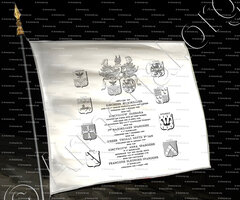 drapeau-NOLLET_Blason aux huit quartiers de Maximilien Spanoghe, fils de Maximiéien et de Barbe Rommel. Bruges._Belgique (2)