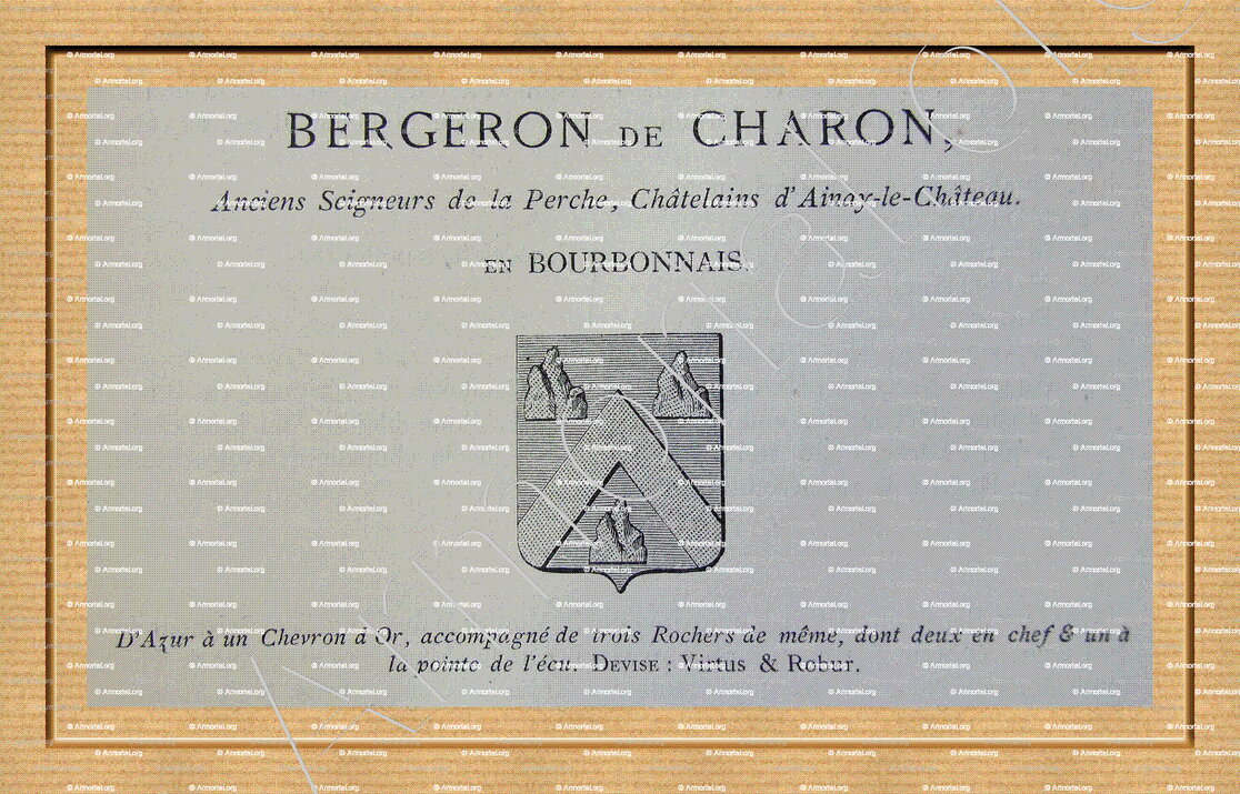 BERGERON de CHARON_Bourbonnais_France