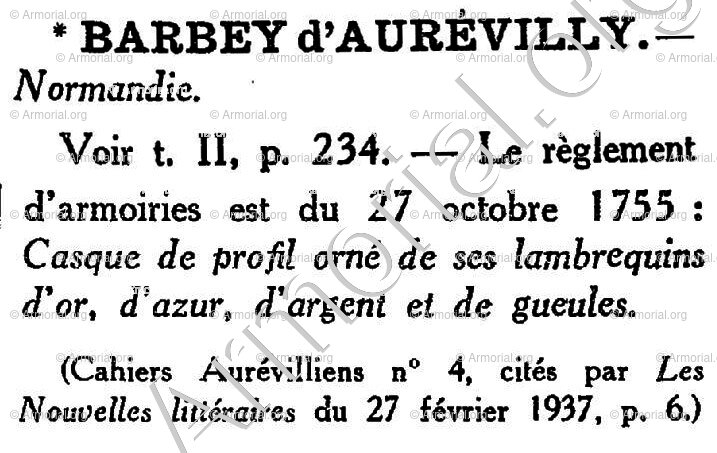BARBEY d'AUREVILLY