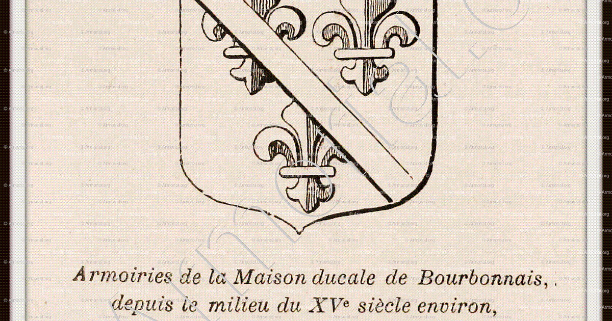 Ex-libris Gravé Bourbon-Busset Île-de-France / Bourbonnais - Gravure Du 18e Siècle, Occasion