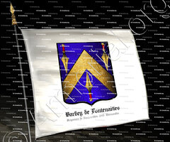 drapeau-BARBEY de FONTENAILLES_Seigneurs de Fontenailles, 1703. Normandie_France