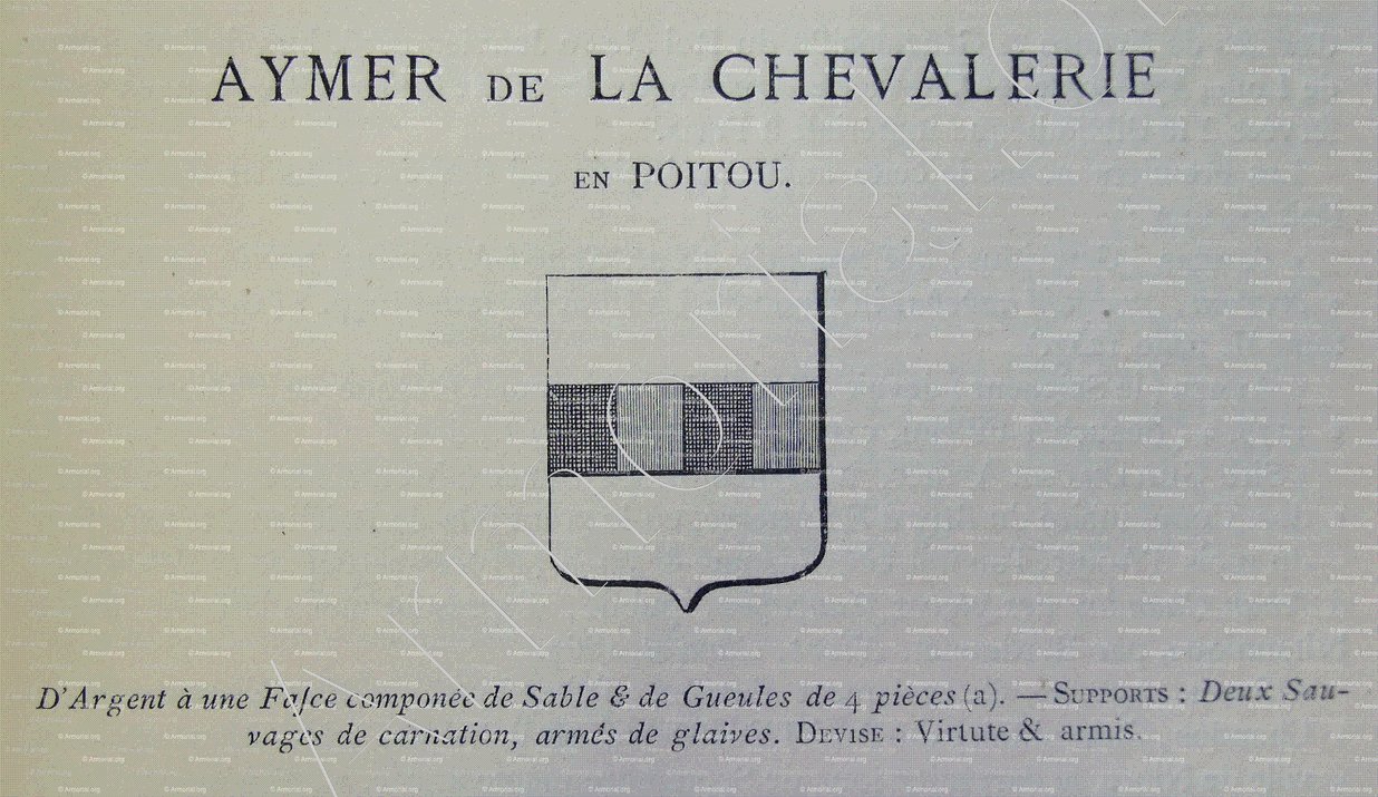 AYMER de la CHEVALERIE_Poitou_France