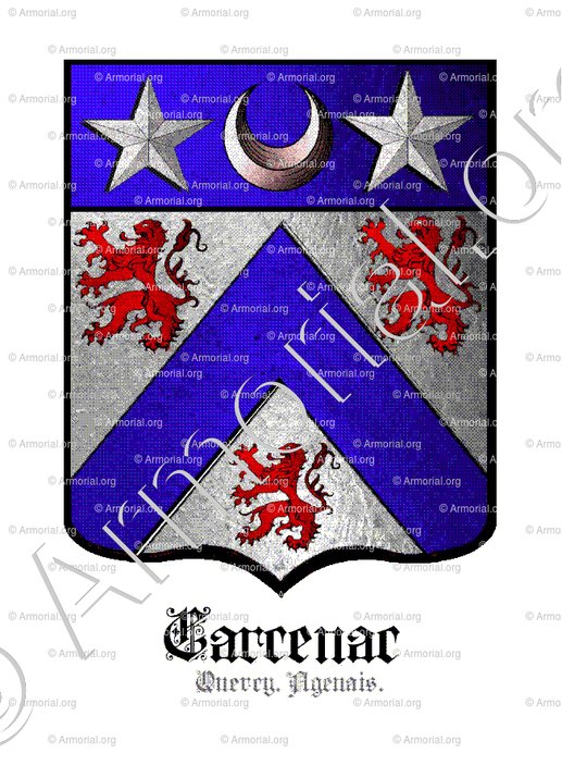 CARCENAC_de Barrau de C.  Quercy, Agenais XVIe s._France  (2)+