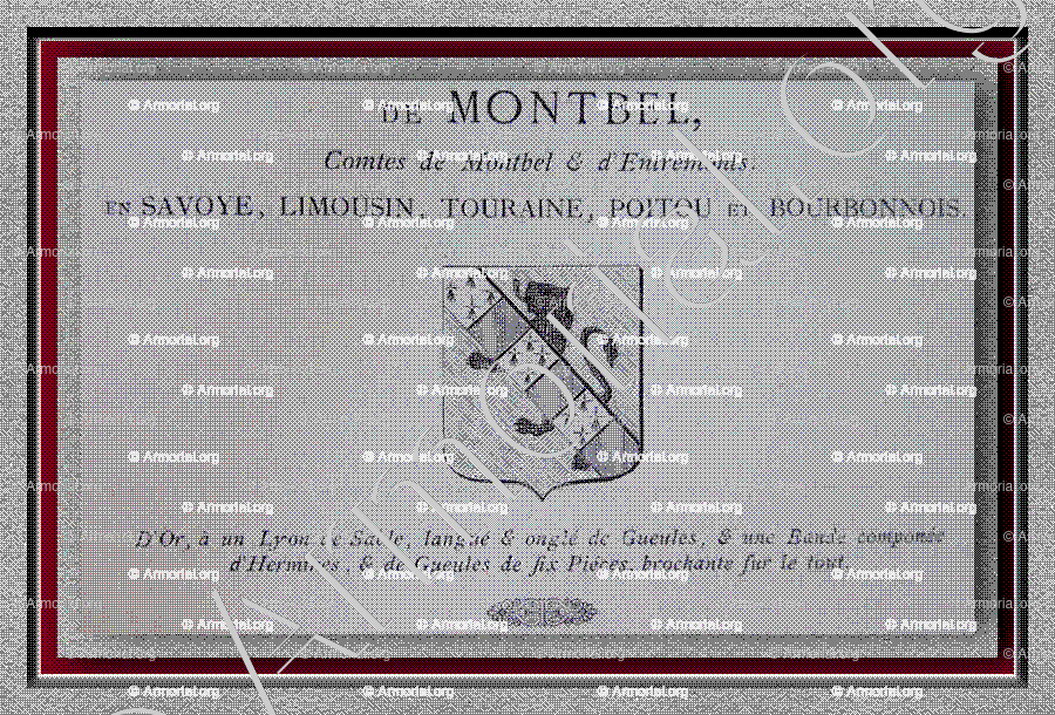de MONTBEL_Savoie, Limousin, Touraine, Poitou, Bourbonnais_France (i)