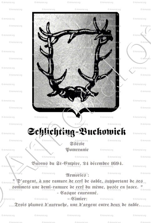 SCHLICHTING-BUCKOWICK_Oberschlesische._Provinz Pommern ()