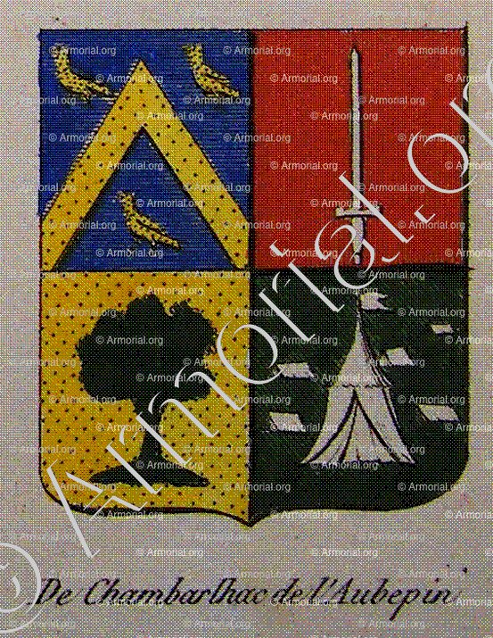 DE CHAMBARLHAC DE L'AUBEPIN_Noblesse d'Empire._France