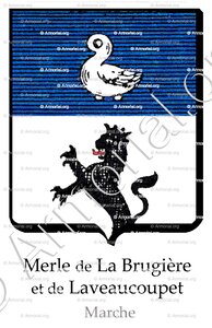 MERLE de LA BRUGIERE et de LAVEAUCOUPET