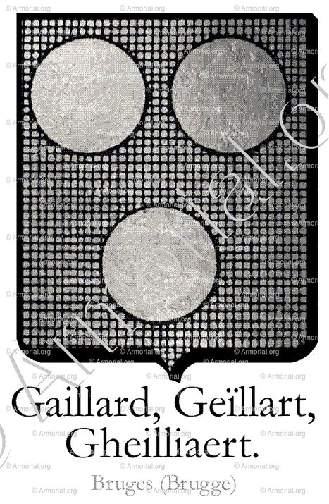 GAILLARD, GEÏLLART ou GHEILLIAERT_Bruges (Brugge) (Arm. mod.)_Belgique (België)
