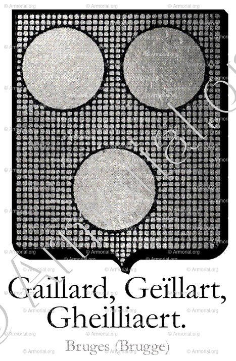 GAILLARD, GEÏLLART ou GHEILLIAERT_Bruges (Brugge) (Arm. mod.)_Belgique (België)