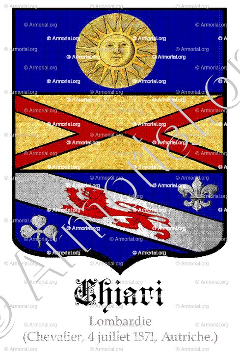 CHIARI_Lombardie, Chevalier 4 juillet 1871, Autriche)_Italie