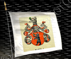 drapeau-KLEIN - Armorial de la ville de Bâle. B.Meyer Knaus 1880 - Schweiz. Suisse. Svizzera. (i)
