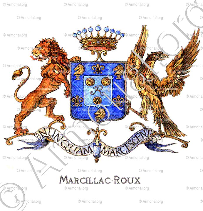 MARCILLAC-ROUX_Stéhane Marcillac, 1990. Armoiries privées.._France