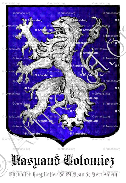 RASPAUD COLOMIEZ_Chevalier hospitalier de St Jean de Jérusalem. 1608._France