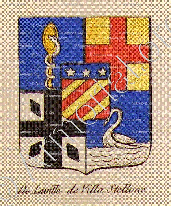 DE LAVILLE DE VILLA STELLONE_Noblesse d'Empire._France