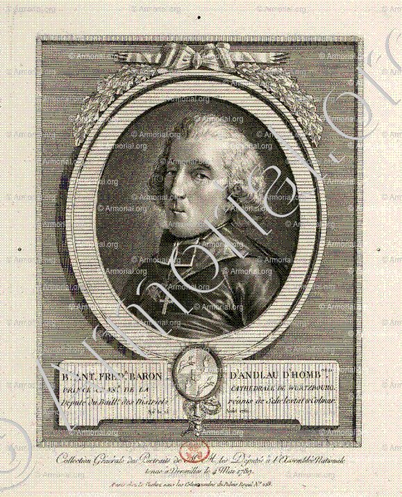 d'ANDLAU d'HOMBOURG_ Wurtzbourg. Schlestat, Colmar, 1761-1839._