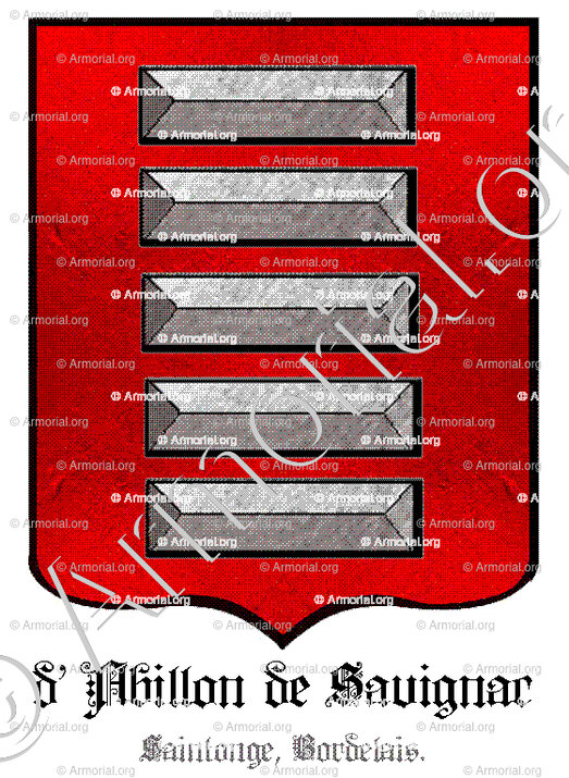 d'ABILLON de SAVIGNAC_Saintonge, Bordelais._France