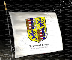 drapeau-ACQUAVIVA D'ARAGON_Naples, Sicile, Avignon, Saragosse._Italie, France, Espagne.