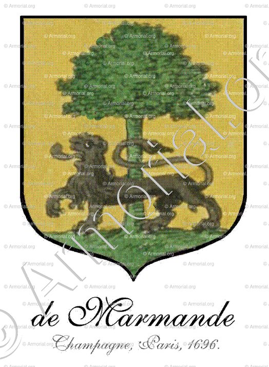 de MARMANDE_Champagne, Paris, 1696._France