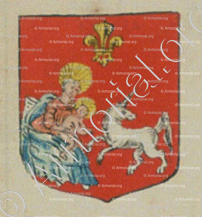 La Confrérie de la Licorne, de la ville de Ruffach (Alsace)_Blason enregistré sous le règne de Louis XIV_France 