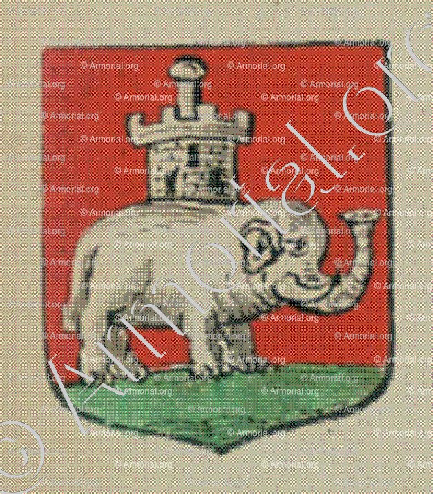 La Confrérie de l'Elephant de la ville de Ruffach (Alsace)_Blason enregistré sous le règne de Louis XIV_France 