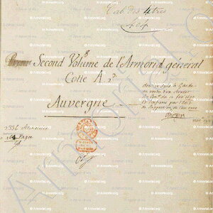 AUGIER_Armorial de France, 1696-1710. Reg. Auvergne (d'Hozier)_France (i)