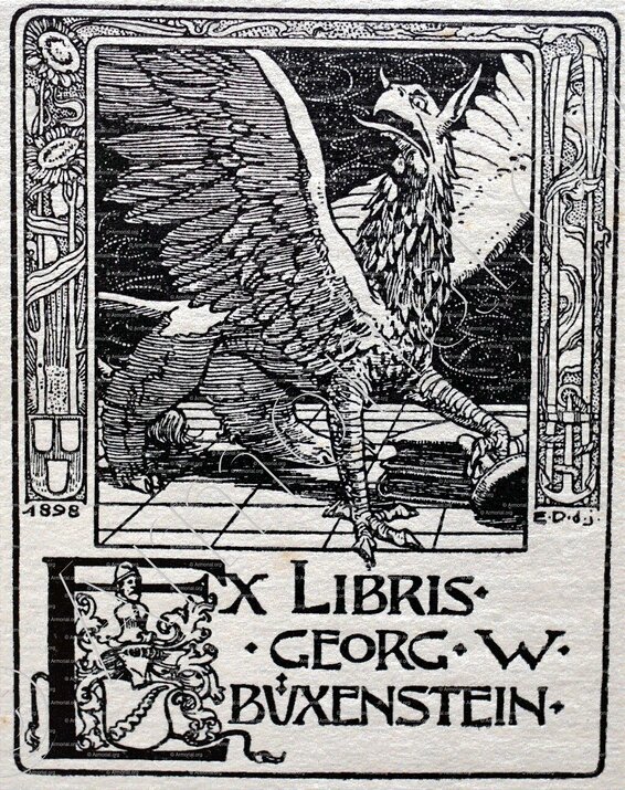 BÜXENSTEIN_Exlibris des Buchdruckereibesitzers._Deutschland -