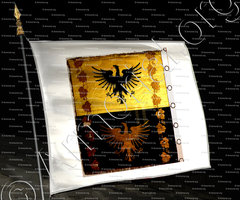 drapeau-AIGLE_Etendard de la corporation des vignerons d'Aigle (Vaud)_Suisse