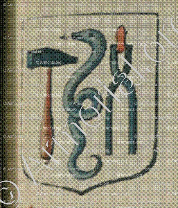 La Confrérie des Maréchaux de la ville de Fribourg (Alsace)_Blason enregistré sous le règne de Louis XIV_France 