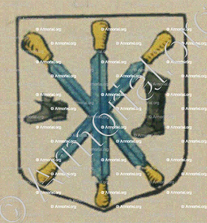 La Confrérie des Tanneurs et Cordonniers de la ville de Ferrette (Alsace)_Blason enregistré sous le règne de Louis XIV_France 
