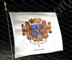 drapeau-CARCASSONNE_Ville. Languedoc._France (+)