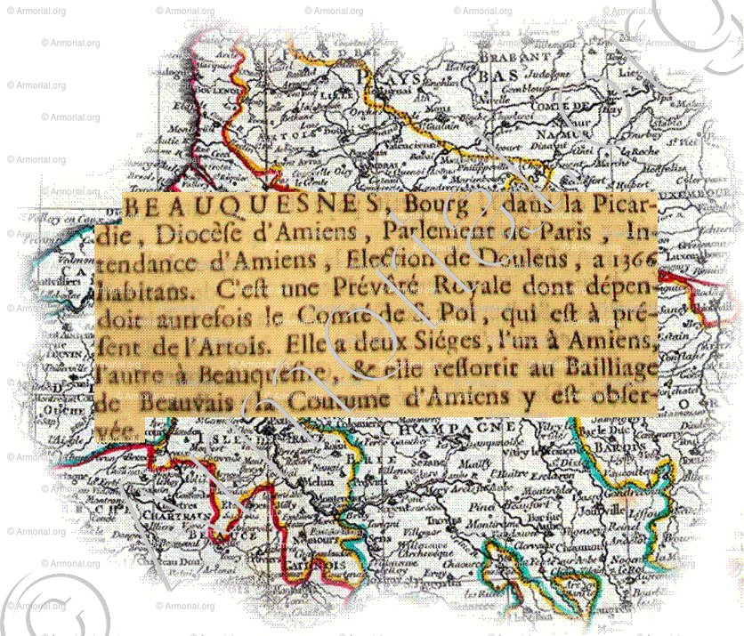 BEAUQUESNES_ La France en 1726._France (+)