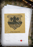 velin-d-Arches-Landvogtei PFEFFINGEN_Wappenbuch der Stadt Basel . B.Meyer Knaus 1880_Schweiz