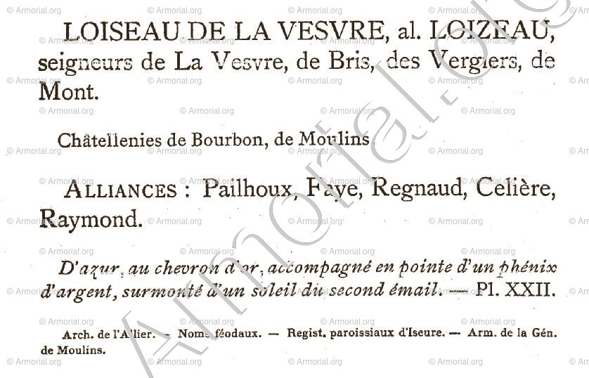 LOISEAU DE LAVESVRE