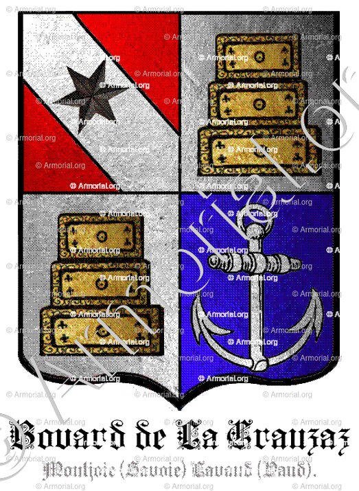 BOVARD de LA CRAUZAZ_Montjoie (Savoie) Lavaud (Vaud)._Suisse