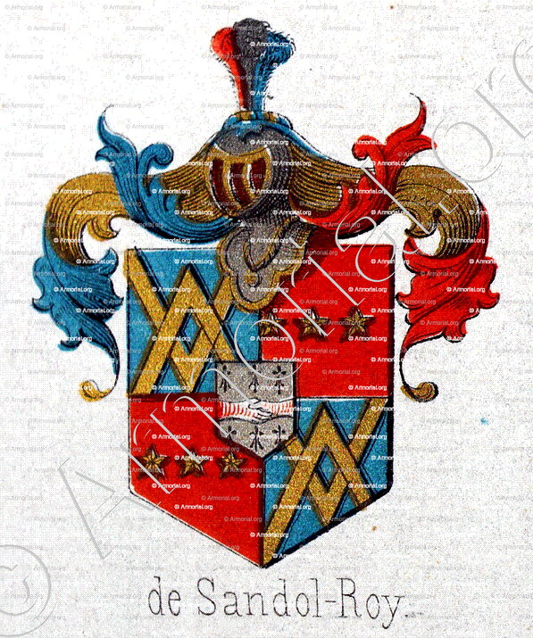 de SANDOL-ROY  alias SANDOZ_Armorial Historique de Neuchâtel (1898)_Suisse