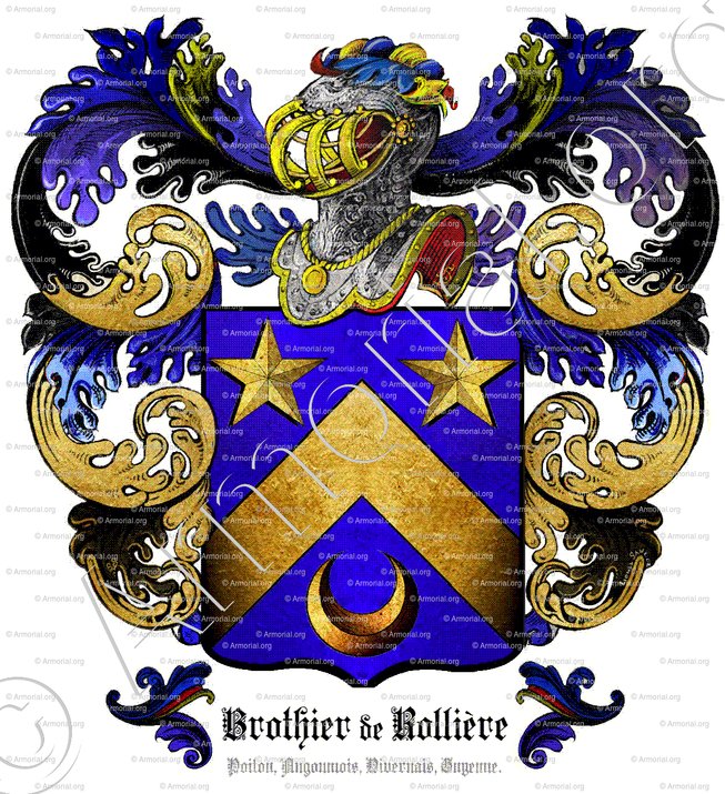 BROTHIER DE ROLLIÈRE_Poitou, Angoumois, Nivernais, Guyenne._France ()