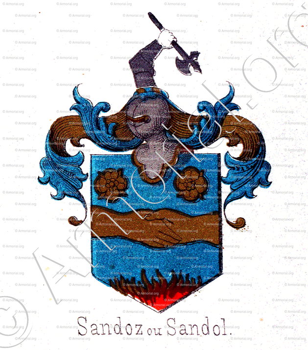 SANDOZ ou SANDOL_Armorial Historique de Neuchâtel (1898)_Suisse (i)