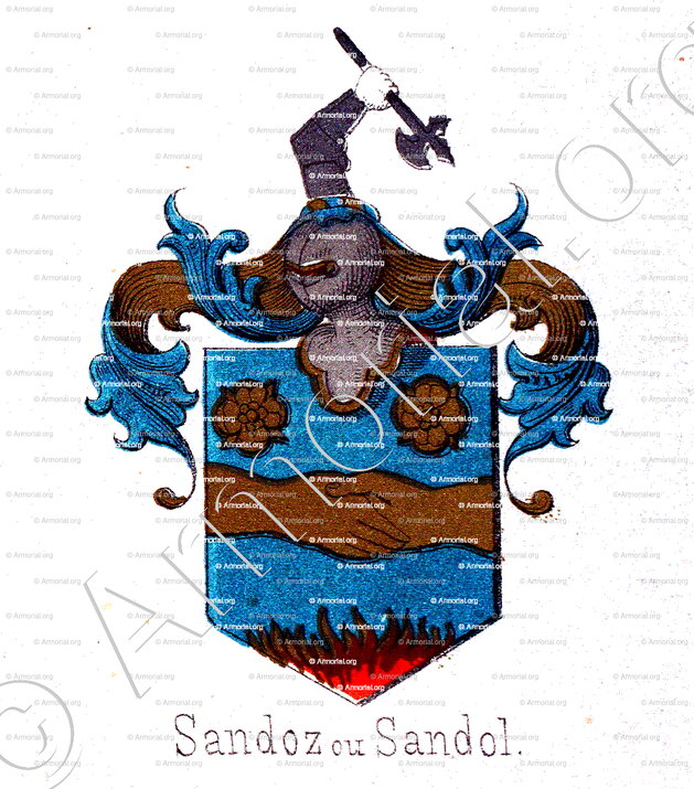 SANDOZ ou SANDOL_Armorial Historique de Neuchâtel (1898)_Suisse (i)