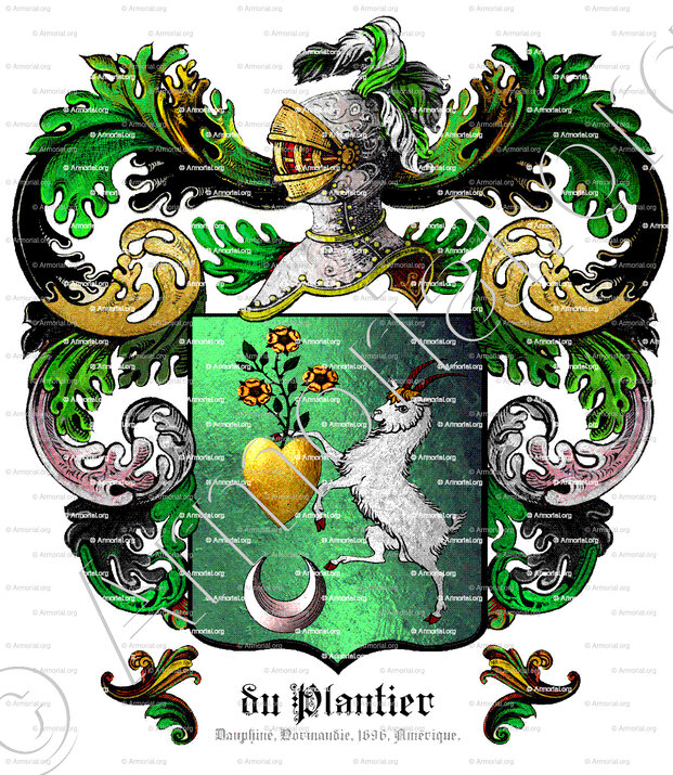 du PLANTIER_Dauphiné, Normandi 1696, Amérique._France....