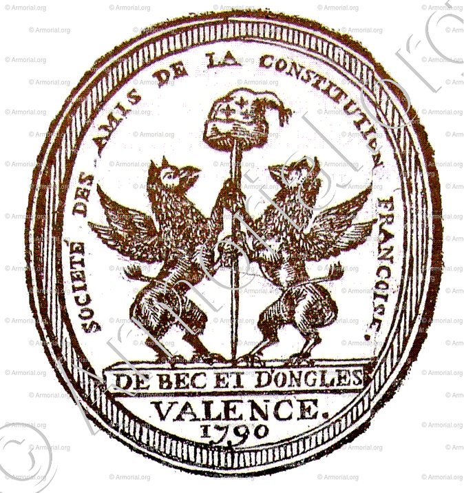 DE BEC ET D'ONGLE_Armes de Valence en 1791._France