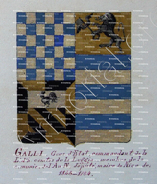 GALLI_Armorial Nice. (J. Casal, 1903) (Bibl. mun. de Nice) - France (1808 1814) ,(i)