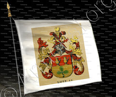 drapeau-LUTZ - Wappenbuch der Stadt Basel . B.Meyer Knaus 1880 - Schweiz. Suisse. Svizzera. (II)