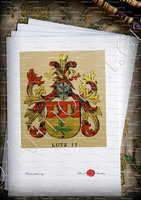 velin-d-Arches-LUTZ - Wappenbuch der Stadt Basel . B.Meyer Knaus 1880 - Schweiz. Suisse. Svizzera. (II)