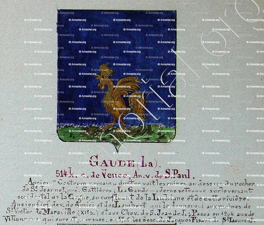 La GAUDE_Armorial Nice. (J. Casal, 1903) (Bibl. mun. de Nice)._France (i)