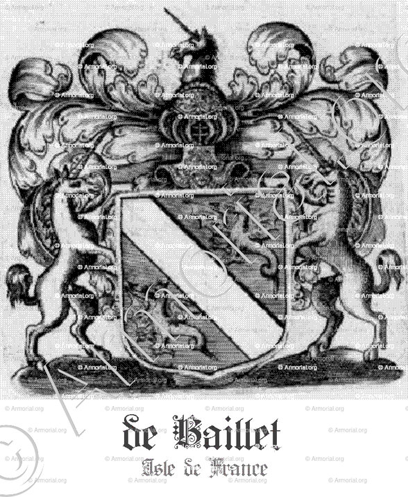 de BAILLET_Île-de-France, 1696 (d'Hozier)._France