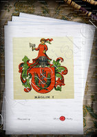 velin-d-Arches-MAEGLIN_Wappenbuch der Stadt Basel . B.Meyer Knaus 1880_Schweiz 