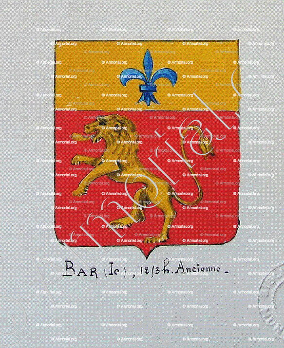 Le BAR_Armorial Nice. (J. Casal, 1903) (Bibl. mun. de Nice)._France (i)