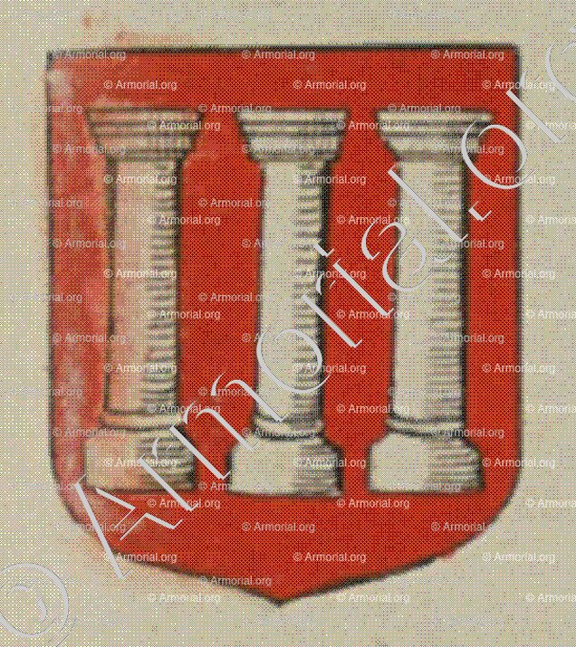 COLLONNE_Blason enregistré sous le règne de Louis XIV_France