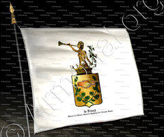 drapeau-von FRITSCH zu HORCHHEIM_Erzstift und Kurfürstentum Trier, Baron 1790. Freigrafschaft, Burgund (Vicomte)_Heiliges Römisches Reich. Fra